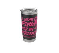INDOSSO ROSA PER IL MIO AMICO CONSAPEVOLEZZA DEL CANCRO AL SENO Bicchiere termico in acciaio inox doppia parete