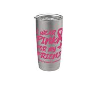 INDOSSO ROSA PER IL MIO AMICO CONSAPEVOLEZZA DEL CANCRO AL SENO Bicchiere termico in acciaio inox doppia parete