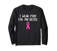 Indosso Rosa per Il Mio Bestie Supporto per la consapevolezza del Cancro al Seno Maglia a Manica