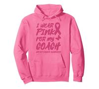 INDOSSO Rosa per Il Mio Coach CONSAPEVOLEZZA del Cancro al Seno Felpa con Cappuccio