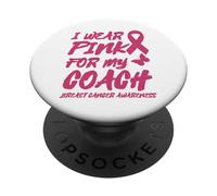 INDOSSO ROSA PER IL MIO COACH CONSAPEVOLEZZA DEL CANCRO AL SENO PopSockets PopGrip Adesivo