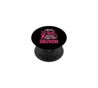 Indosso rosa per la consapevolezza del cancro al seno della mia ragazza PopSockets PopGrip Adesivo