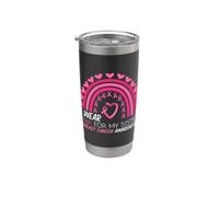Indosso rosa per la consapevolezza del cancro al seno di mia sorella Bicchiere termico in acciaio inox doppia parete