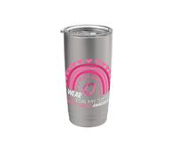 Indosso rosa per la consapevolezza del cancro al seno di mia sorella Bicchiere termico in acciaio inox doppia parete