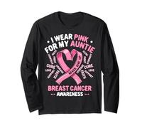Indosso Rosa per la consapevolezza del Cancro al Seno di mia Zia Maglia a Manica