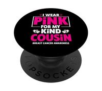 Indosso rosa per la consapevolezza del cancro al seno di mio cugino PopSockets PopGrip Adesivo