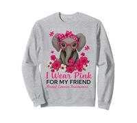 Indosso Rosa per la consapevolezza del Cancro al Seno Elefante per Il Mio Amico Felpa