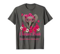 Indosso Rosa per la consapevolezza del Cancro al Seno Elefante per Il Mio Amico Maglietta