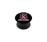 Indosso rosa per la consapevolezza del cancro della mia ragazza PopSockets PopGrip Adesivo