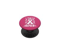 Indosso rosa per la consapevolezza del cancro di mio nipote PopSockets PopGrip Adesivo