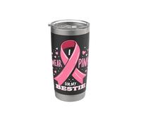 Indosso rosa per la mia migliore consapevolezza del supporto al cancro Bicchiere termico in acciaio inox doppia parete