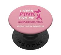 Indosso rosa per mia nipote consapevolezza del cancro al seno PopSockets PopGrip Adesivo