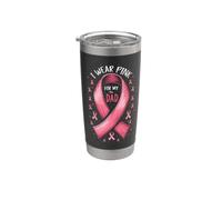 Indosso rosa per mio padre Supporto per la consapevolezza del cancro Bicchiere termico in acciaio inox doppia parete