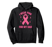 Indosso Rosa per Mio Padre Supporto per la consapevolezza del Cancro Felpa con Cappuccio