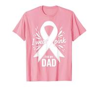 Indosso Rosa per Mio Padre Supporto per la consapevolezza del Cancro Maglietta