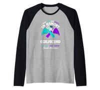Indosso Teal E Viola in Memoria della Mia Ragazza Maglia con Maniche Raglan