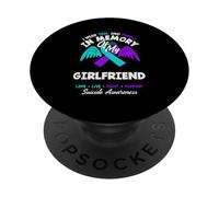 Indosso Teal E Viola In Memoria Della Mia Ragazza PopSockets PopGrip Adesivo