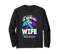 Indosso Teal E Viola in Memoria di Mia Moglie Maglia a Manica