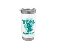Indosso Teal For My Brother Bicchiere termico in acciaio inox doppia parete