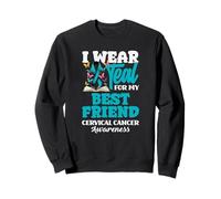 Indosso Teal per la consapevolezza del Cancro cervicale del Mio Migliore Amico Felpa