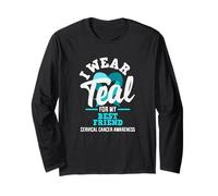 Indosso Teal per la consapevolezza del Cancro cervicale del Mio Migliore Amico Maglia a Manica
