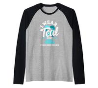 Indosso Teal per la consapevolezza del Cancro cervicale del Mio Migliore Amico Maglia con Maniche Raglan