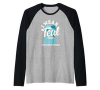 Indosso Teal per La Consapevolezza del Cancro Cervicale di Mia Suocera Maglia con Maniche Raglan