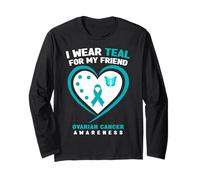 Indosso Teal per la consapevolezza del Cancro ovarico del Mio Amico Maglia a Manica