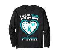 Indosso Teal per la consapevolezza del Cancro ovarico di mia Madre Maglia a Manica