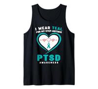 Indosso Teal per la mia matrigna PTSD consapevolezza Canotta