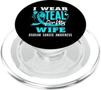 Indosso Teal per mia moglie per la consapevolezza del cancro ovarico PopSockets PopGrip per MagSafe