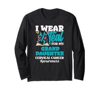 Indosso Teal per mia Nipote per la consapevolezza del Cancro cervicale Maglia a Manica
