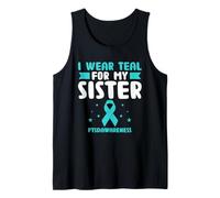 Indosso Teal Per Mia Sorella PTSDAwareness Veterano Militare Canotta