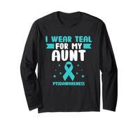 Indosso Teal Per Mia Zia PTSDAwareness Veterano Militare Maglia a Manica