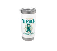 Indosso Teal per qualcuno che significa il mondo per me Bicchiere termico in acciaio inox doppia parete