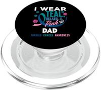 Indosso verde acqua, blu e rosa per la consapevolezza del cancro alla tiroide di mio padre PopSockets PopGrip per MagSafe