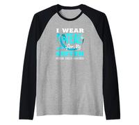 Indosso Verde Acqua per mia Sorella per la consapevolezza del Cancro ovarico Maglia con Maniche Raglan