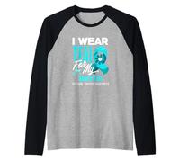 Indosso Verde Acqua per mia Sorella per la consapevolezza del Cancro ovarico Maglia con Maniche Raglan