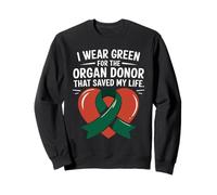 Indosso Verde per Il donatore di organi - Consapevolezza della donazione di organi Felpa