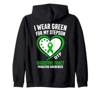 Indosso Verde per Il Mio figliastro DTP consapevolezza Felpa con Cappuccio