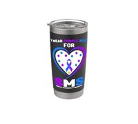 Indosso viola e blu per la consapevolezza della sindrome di Smith Magenis Bicchiere termico in acciaio inox doppia parete