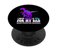 Indosso viola e verde acqua per la consapevolezza della prevenzione del suicidio di papà PopSockets PopGrip Adesivo