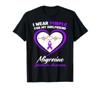 Indosso Viola per la consapevolezza del Mal di Testa dell'emicrania della mia Ragazza Maglietta