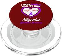 Indosso viola per la consapevolezza del mal di testa emicrania di mio figlio PopSockets PopGrip per MagSafe