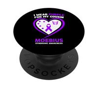 Indosso viola per la consapevolezza della sindrome di mio cugino Moebius PopSockets PopGrip Adesivo