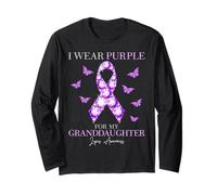 Indosso Viola per La Consapevolezza di Mia Nipote Lupus Maglia a Manica