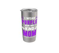 Indosso Viola Per La Mia Mamma Alzheimer Consapevolezza Bicchiere termico in acciaio inox doppia parete