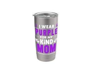 Indosso Viola Per La Mia Mamma Alzheimer Consapevolezza Bicchiere termico in acciaio inox doppia parete