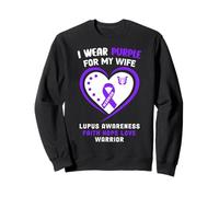 Indosso Viola per mia Moglie - Camicia Lupus Awareness Felpa