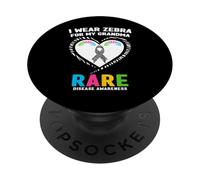 Indosso Zebra per la consapevolezza delle malattie rare di mia nonna PopSockets PopGrip Adesivo